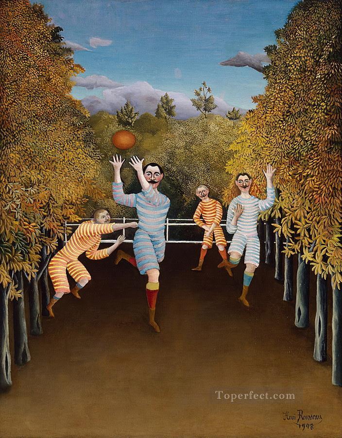 サッカー選手 アンリ・ルソー ポスト印象派 素朴な原始主義油絵